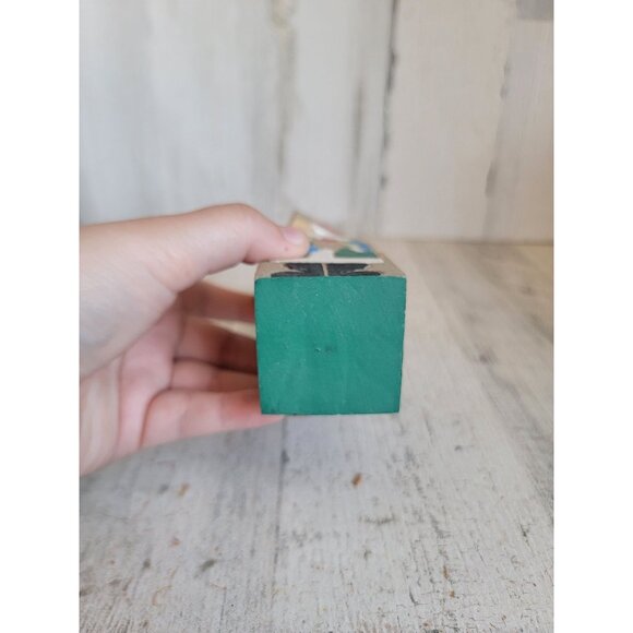 Vintage changing Santa block wooden home decor unique Xmas figure - Picture 8 of 8